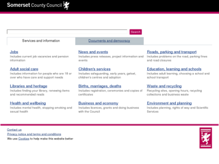 Screenshot for http://www.somerset.gov.uk/