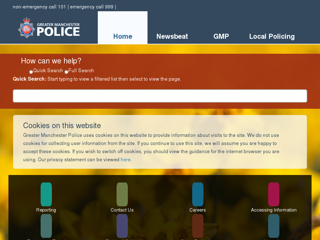 Screenshot for http://www.gmp.police.uk/