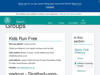 Screenshot for https://www.stratford.gov.uk/sport-leisure-arts/athletics-running-groups.cfm