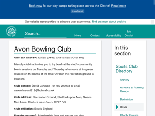 Screenshot for https://www.stratford.gov.uk/sport-leisure-arts/bowls.cfm