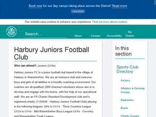 Screenshot for https://www.stratford.gov.uk/sport-leisure-arts/football.cfm