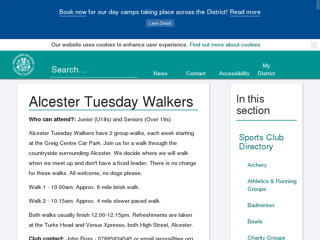 Screenshot for https://www.stratford.gov.uk/sport-leisure-arts/walking-groups.cfm