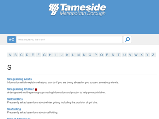 Screenshot for https://www.tameside.gov.uk/a-z/s