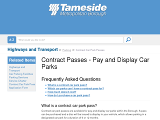 Screenshot for https://www.tameside.gov.uk/carparks/contractpasses