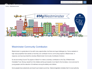 Screenshot for https://www.westminster.gov.uk/mywestminster