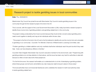 Screenshot for https://www.westminster.gov.uk/research-project-tackle-gambling-issues-local-communities