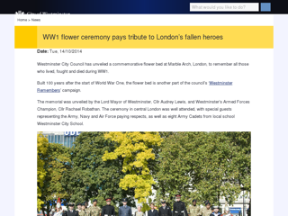 Screenshot for https://www.westminster.gov.uk/ww1-flower-ceremony-pays-tribute-london%E2%80%99s-fallen-heroes