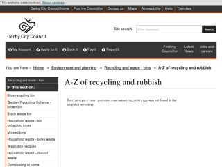 Screenshot for https://www.derby.gov.uk/environment-and-planning/recycling-rubbish-and-waste/a-z/