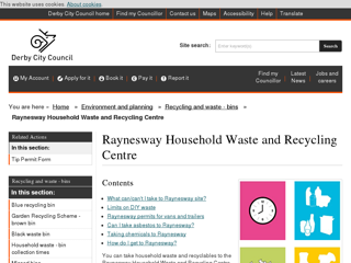 Screenshot for https://www.derby.gov.uk/environment-and-planning/recycling-rubbish-and-waste/recycling-sites/