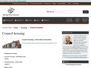 Screenshot for https://www.derby.gov.uk/housing/council-housing/