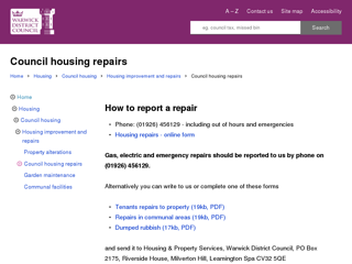 Screenshot for https://www.warwickdc.gov.uk/info/20168/housing_improvement_and_repairs/145/council_housing_repairs