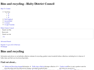 Screenshot for http://www.blaby.gov.uk/resident/bins-and-recycling/