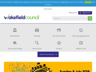 Screenshot for http://www.wakefield.gov.uk/