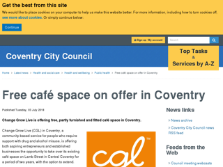 Screenshot for http://www.coventry.gov.uk/news/article/2567/free_caf%C3%A9_space_on_offer_in_coventry