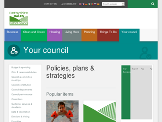 Screenshot for http://www.derbyshiredales.gov.uk/your-council/policies-plans-a-strategies