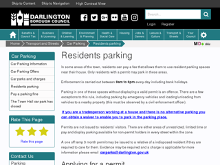 Screenshot for https://www.darlington.gov.uk/transport-and-streets/car-parking/residents-parking/