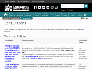Screenshot for https://www.darlington.gov.uk/your-council/consultations/