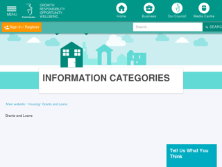 Screenshot for https://www.colchester.gov.uk/info/category/?id=grants-and-loans