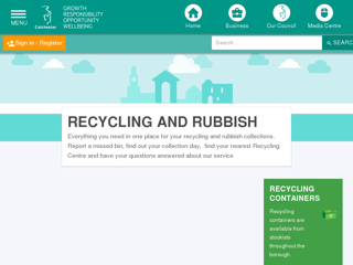 Screenshot for https://www.colchester.gov.uk/recycling-and-rubbish/