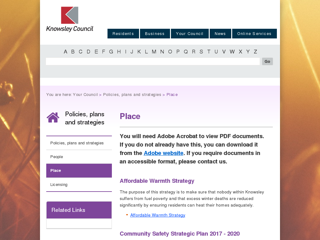 Screenshot for http://www.knowsley.gov.uk/your-council/policies,-plans-and-strategies/place