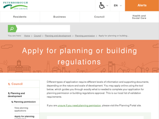 Screenshot for https://www.peterborough.gov.uk/council/planning-and-development/planning-and-building/apply-for-planning-building-permission/?category=3