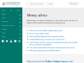 Screenshot for http://www2.eastriding.gov.uk/living/legal-and-consumer-advice/money-advice/