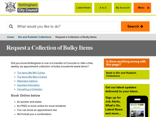 Screenshot for http://www.nottinghamcity.gov.uk/bin-and-rubbish-collections/request-a-collection-of-bulky-items/