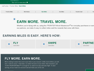 Screenshot for https://www.flyfrontier.com/myfrontier/frontier-miles/earn-miles