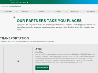 Screenshot for https://www.flyfrontier.com/myfrontier/frontier-partners/