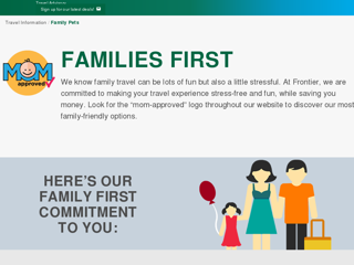 Screenshot for https://www.flyfrontier.com/travel-information/family-pets/