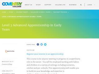 Screenshot for http://www.coventrycollege.ac.uk/study/courses/level-3-advanced-apprenticeship-diploma-for-the-early-years-workforce-early-years-educator/
