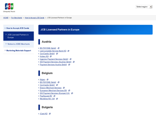Screenshot for http://www.jcbeurope.eu/merchants/accept/europe.html