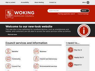 Screenshot for https://www.woking.gov.uk/