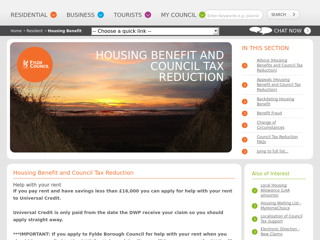 Screenshot for http://www.fylde.gov.uk/resident/housing-benefit/