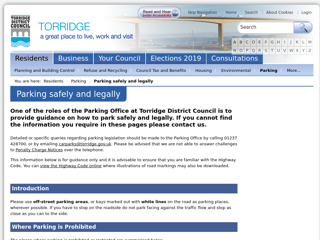Screenshot for https://www.torridge.gov.uk/article/12513/Parking-safely-and-legally