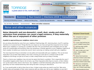 Screenshot for https://www.torridge.gov.uk/article/559/Noise-and-other-nuisances