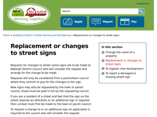 Screenshot for https://www.midsuffolk.gov.uk/building-control/street-naming-and-numbering/replacement-or-changes-to-street-signs/