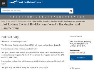 Screenshot for https://www.eastlothian.gov.uk/info/210600/elections_and_voting/12432/east_lothian_council_by-election_-_ward_5_haddington_and_lammermuir/5