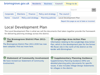 Screenshot for https://www.bromsgrove.gov.uk/council/policy-and-strategy/planning-policies/local-development-plan.aspx