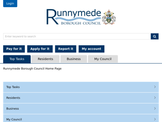Screenshot for https://www.runnymede.gov.uk/article/13588/Cookie-banner