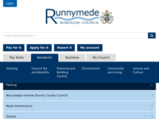 Screenshot for https://www.runnymede.gov.uk/article/14470/On-street-parking-enforcement