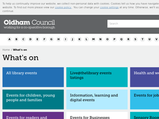 Screenshot for https://www.oldham.gov.uk/homepage/834/whats_on