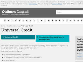 Screenshot for https://www.oldham.gov.uk/info/100001/benefits_and_money/1120/universal_credit