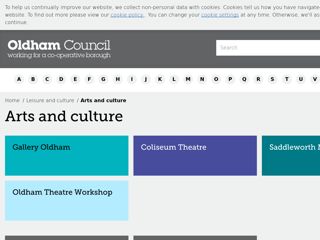 Screenshot for https://www.oldham.gov.uk/info/200274/arts_and_culture
