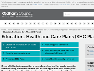 Screenshot for https://www.oldham.gov.uk/info/200368/children_and_young_people_with_special_educational_needs_and_disabilities_local_offer/1442/education_health_and_care_plans_ehc_plans