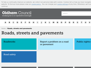 Screenshot for https://www.oldham.gov.uk/info/201054/roads_streets_and_pavements