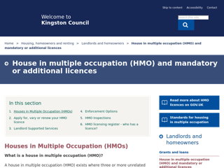 Screenshot for https://www.kingston.gov.uk/info/200226/landlords_and_homeowners/413/house_in_multiple_occupation_hmo_licence