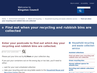 Screenshot for https://www.kingston.gov.uk/info/200275/houses_-_your_collection_service_explained/687/when_are_my_bins_collected