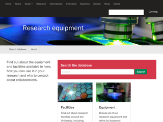Screenshot for https://www.cardiff.ac.uk/research-equipment