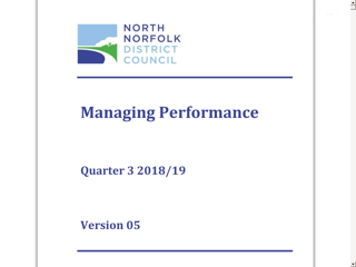 Screenshot for https://www.north-norfolk.gov.uk/media/4887/managing-performance-quarter-3-2018-19.pdf